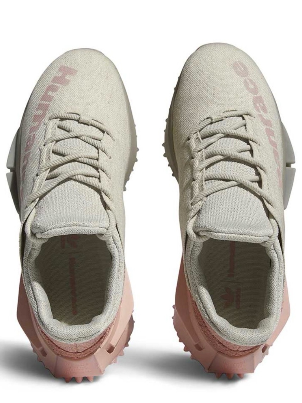 Adidas Women's Neutral & Pink Knit Sport Sneakers 1006999